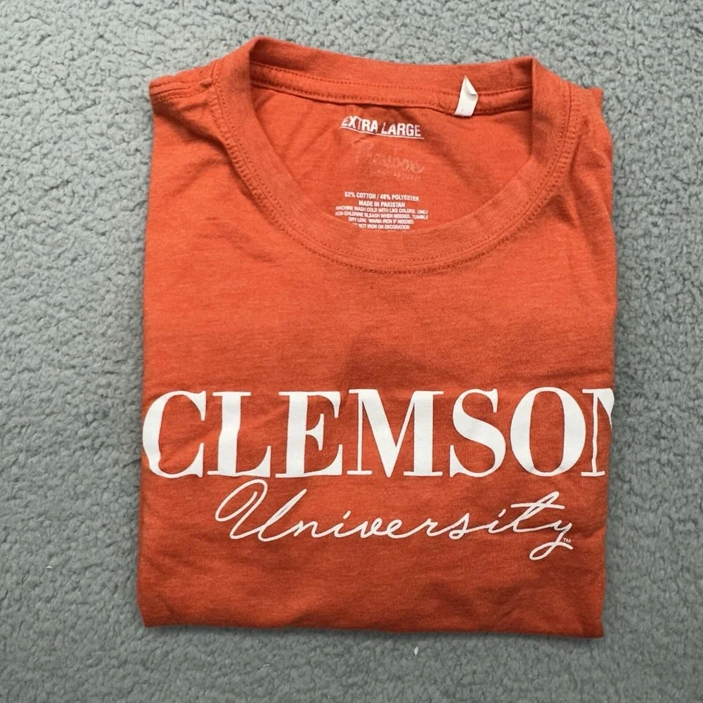 Pressbox PK 8204 Clemson Tigers Womens XL Orange L/S Melange Pine Top Shirt